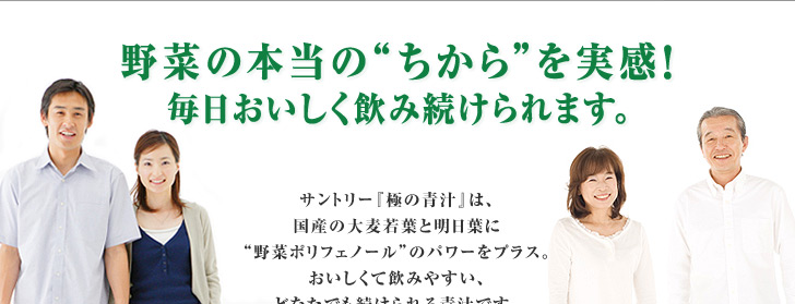 野菜の本当の“ちから”を実感!毎日おいしく飲み続けられます。